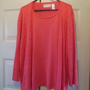 Alfred Dunner women's sweater 2X coral